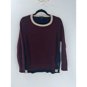 Women's J Crew Color Block Sweater With Snap Sides Size XS